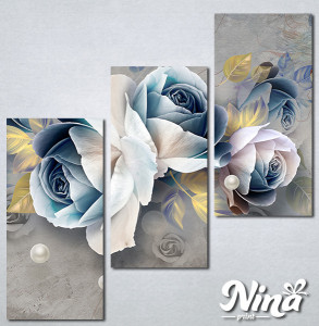 Slike na platnu Pastelno plavi cvet Nina305_3 - Img 2