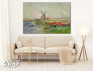 Tulip Field in Holland by Claude Monet RP049
