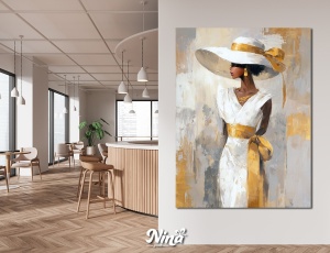 Moderne slike na platnu Dama u belom ms250