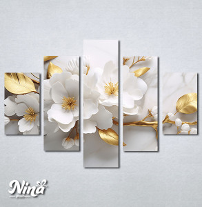 Slike na platnu 3d beli cvet Nina492_5