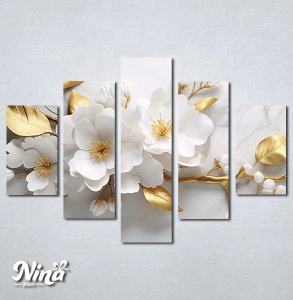 Slike na platnu 3d beli cvet Nina492_5