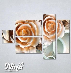 Slike na platnu 3d Bež ruže Nina315_5 - Img 2