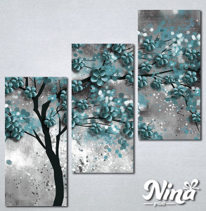 Slike na platnu Drvo tirkizno lišće Nina298_3 - Img 2