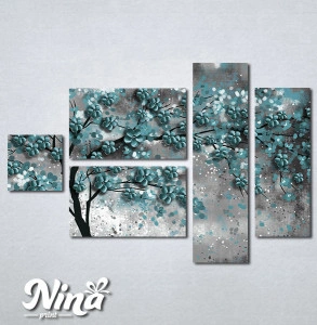 Slike na platnu Drvo tirkizno lišće Nina298_5 - Img 3