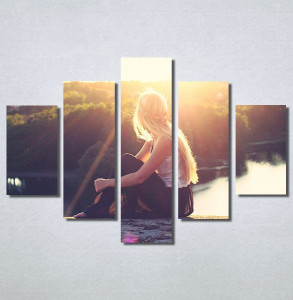 Slike na platnu Girl and sunset Nina30168_5