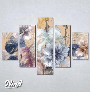 Slike na platnu Monstera u pastelnim bojama Nina546_5