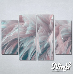Slike na platnu Pastelne boje Perje Nina401_4