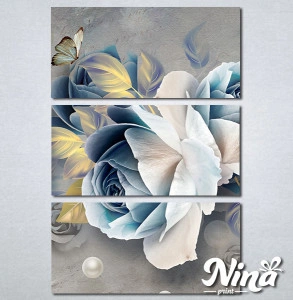 Slike na platnu Pastelno plavi cvet Nina305_3 - Img 3