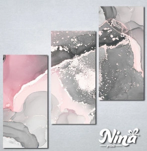 Slike na platnu Sivo roze apstrakcija Nina334_3 - Img 3