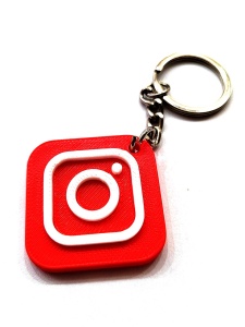 NFC privezak 35mm Instagram (narandžasto - beli)