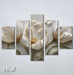 Slike na platnu 3d Beli tulipani Nina650_5