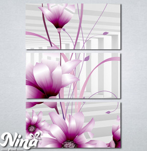 Slike na platnu 3d Ljubicasti cvet Nina345_3
