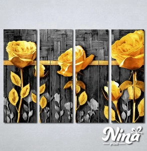 Slike na platnu Apstraktne zute ruze Nina380_3