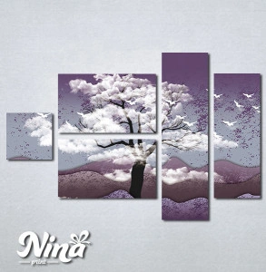 Slike na platnu Drvo i ptice Nina325_5 - Img 3
