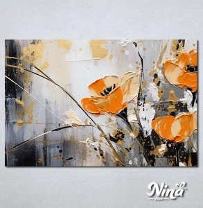 Slike na platnu Narandzasti cvetovi Nina522P