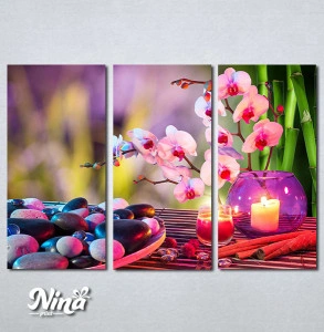 Slike na platnu Orhideja i zen kamenje Nina429_3
