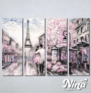Slike na platnu Pariz zaljubljeni par Nina237_4 - Img 3