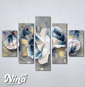 Slike na platnu Pastelno plavi cvet Nina305_5