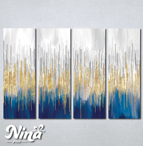 Slike na platnu Plavo zlatna apstrakcija Nina360_4