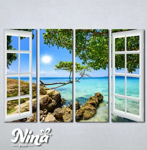 Slike na platnu Prozor ka moru Nina348_4