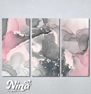 Slike na platnu Sivo roze apstrakcija Nina334_3