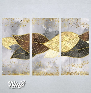 Slike na platnu Zlatno braon list Nina469_3