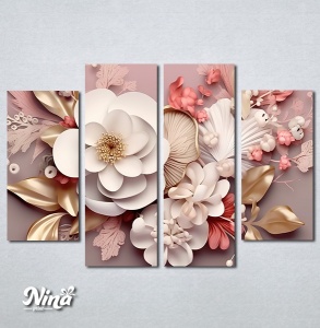 Slike na platnu 3d cvetici Nina574_4