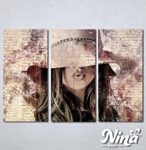 Slike na platnu Dama u šeširu Nina312_3