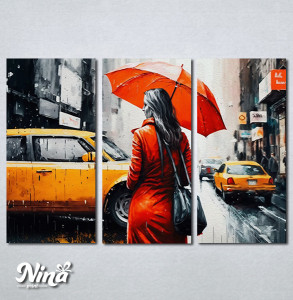 Slike na platnu Devojka i New York Nina509_3