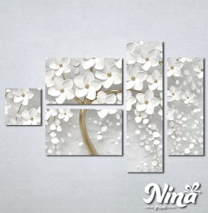 Slike na platnu Drvo sa belim cvetom Nina302_5 - Img 2