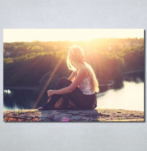 Slike na platnu Girl and sunset Nina30168_P