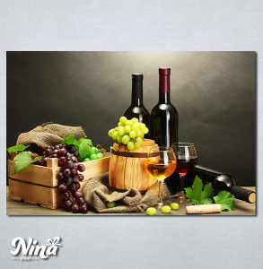 Slike na platnu Vino i grozdje Nina478_P