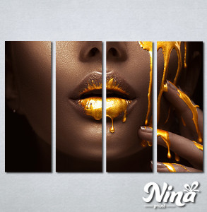 Slike na platnu Zlatna boja na usnama Nina328_4