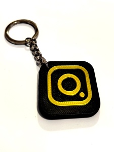 NFC privezak 35mm Instagram (crno - zlatni)