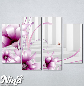 Slike na platnu 3d Ljubicasti cvet Nina345_4 - Img 2