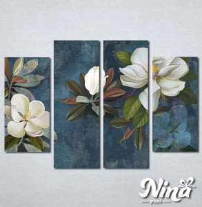 Slike na platnu Beli cvet na plavoj pozadini Nina337_4 - Img 3