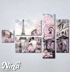 Slike na platnu Pariz zaljubljeni par Nina237_5 - Img 2