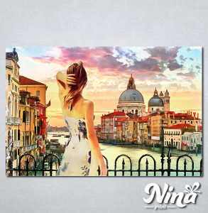 Slike na platnu Venecija kanal Grande Nina317_P