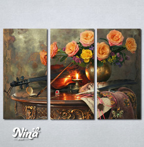 Slike na platnu Violina i svece Nina467_3