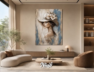 Moderne slike na platnu Romansa u plavom ms306