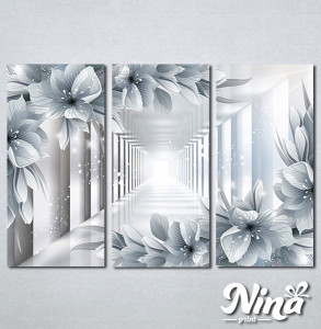 Slike na platnu 3d cvece Nina324_3