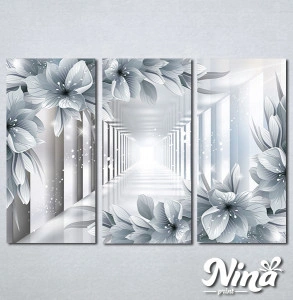 Slike na platnu 3d cvece Nina324_3