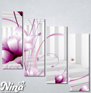 Slike na platnu 3d Ljubicasti cvet Nina345_4 - Img 3