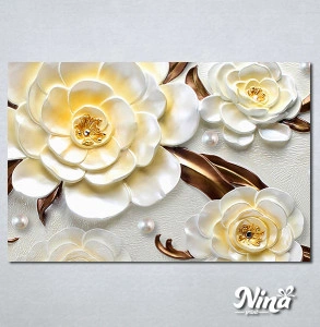 Slike na platnu 3d Velike ruze Nina438_P