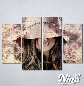 Slike na platnu Dama u šeširu Nina312_4