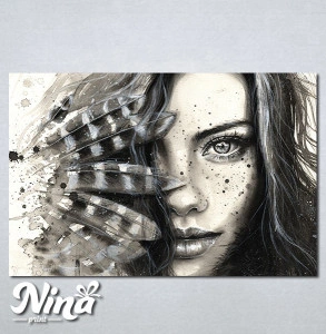 Slike na platnu Devojka i pero Nina390_P