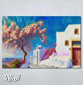 Slike na platnu Ostrvo Santorini Nina501_P