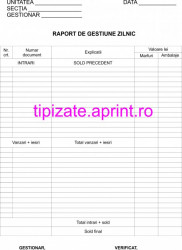 Raport de gestiune zilnic A4 autocopiativ