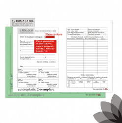 Bloc Ordin deplasare autocopiativ personalizat