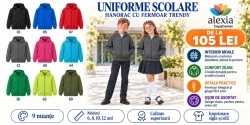 Hanorac cu fermoar Trendy - Uniforme școlare
